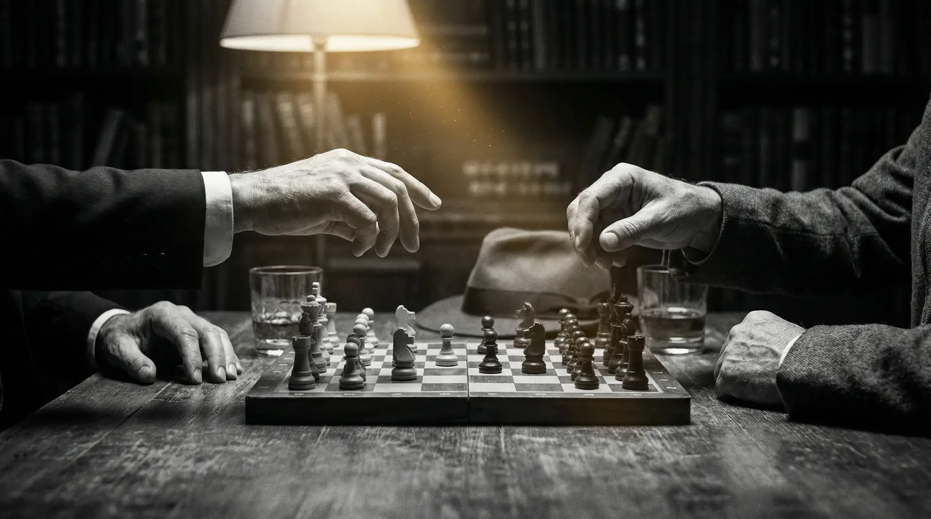 情欲网咖 艺术探索系列 - 非线性叙事，棋盘上的对弈象征命运的交错